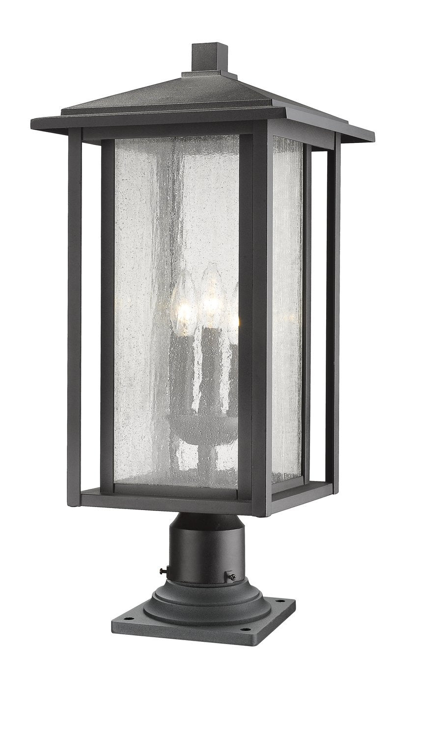 Z-LITE ASPEN OUTDOOR PIER MOUNTED FIXTURE | 554PHXLR-533PM-BK - Post