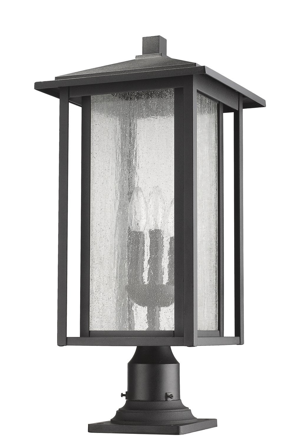 Z-LITE ASPEN OUTDOOR PIER MOUNTED FIXTURE | 554PHXLR-533PM-BK - Post