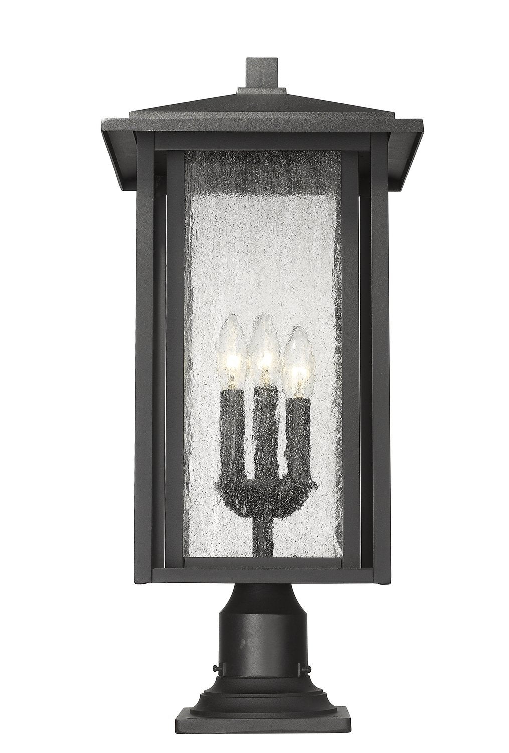Z-LITE ASPEN OUTDOOR PIER MOUNTED FIXTURE | 554PHXLR-533PM-BK - Post