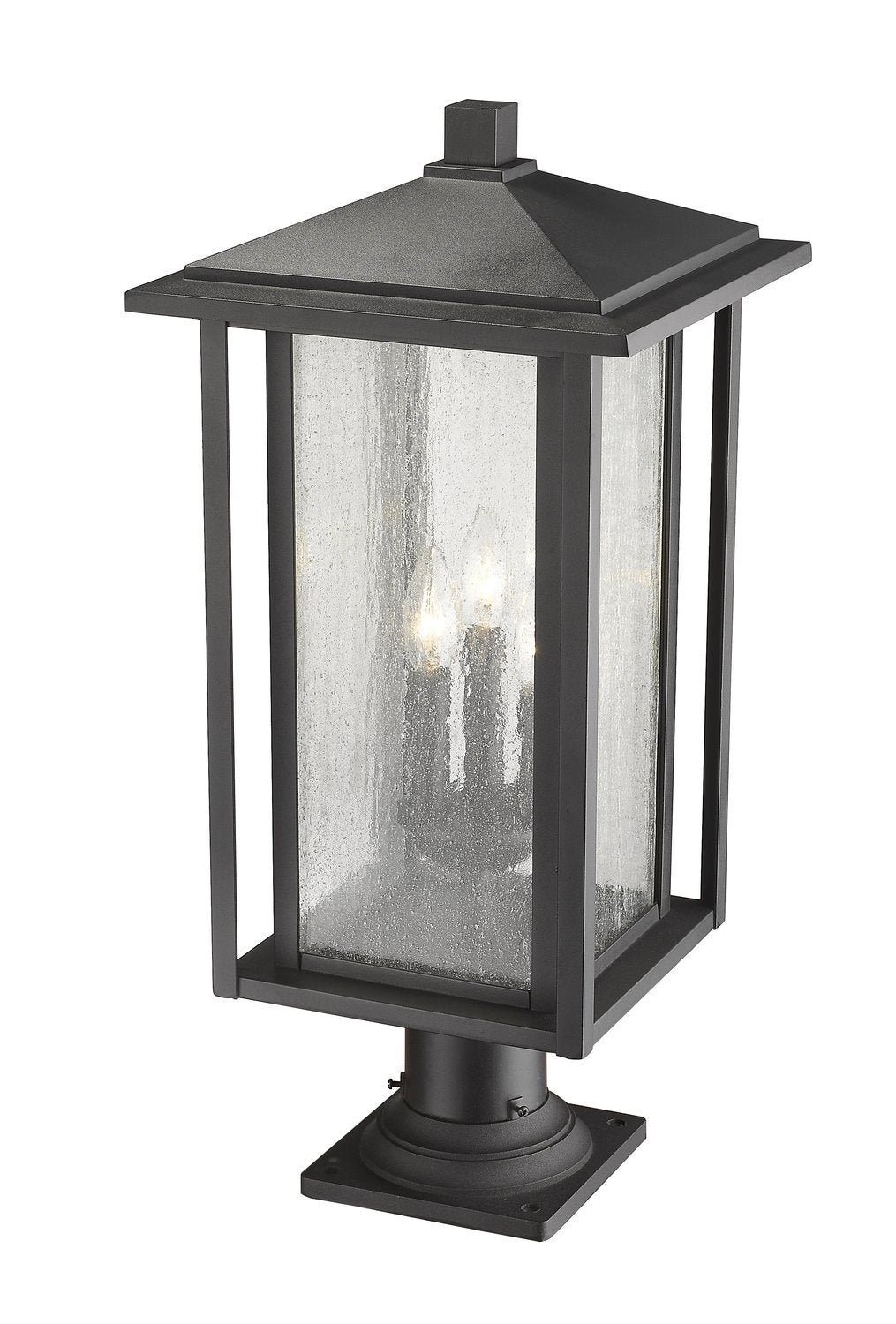 Z-LITE ASPEN OUTDOOR PIER MOUNTED FIXTURE | 554PHXLR-533PM-BK - Post