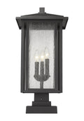 Z-LITE ASPEN OUTDOOR PIER MOUNTED FIXTURE | 554PHXLS-SQPM-BK - Post