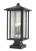 Z-LITE ASPEN OUTDOOR PIER MOUNTED FIXTURE | 554PHXLS-SQPM-BK - Post