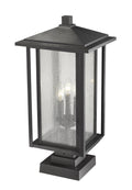 Z-LITE ASPEN OUTDOOR PIER MOUNTED FIXTURE | 554PHXLS-SQPM-BK - Post