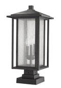 Z-LITE ASPEN OUTDOOR PIER MOUNTED FIXTURE | 554PHXLS-SQPM-BK - Post