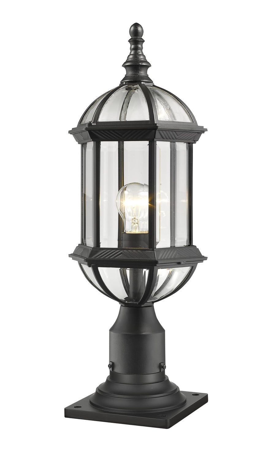 Z-LITE ANNEX OUTDOOR PIER MOUNTED FIXTURE | 563PHM-533PM-BK - Post