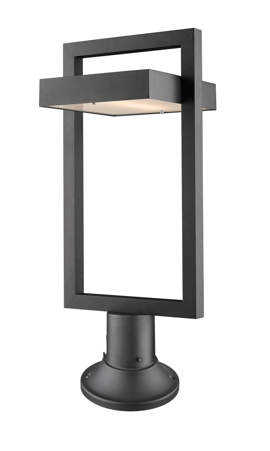 Z-LITE LUTTREL OUTDOOR PIER MOUNTED FIXTURE (566PHBR) | 566PHBR-553PM-BK-LED - Post