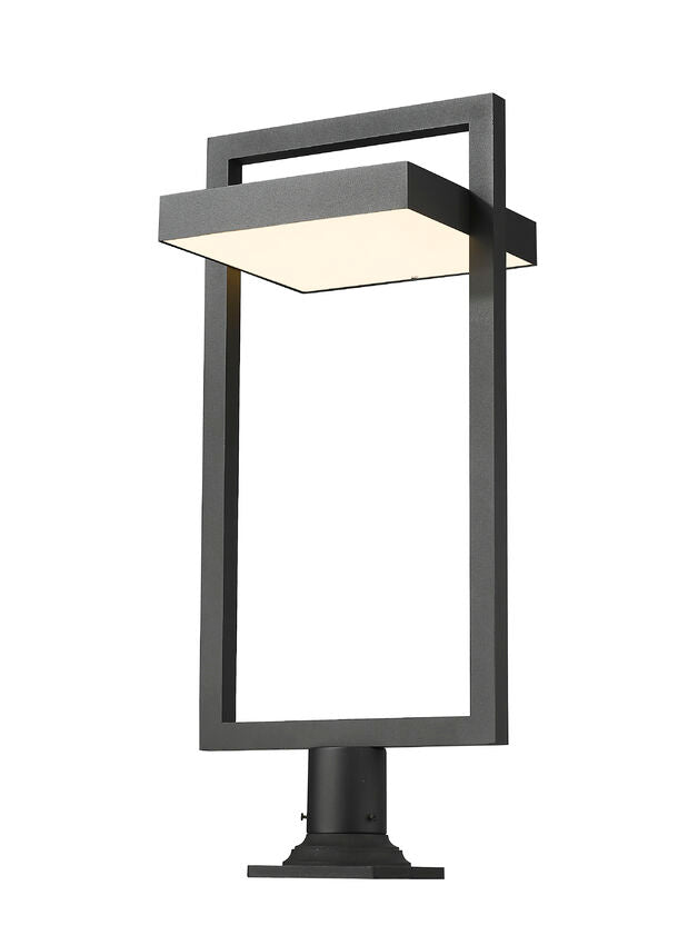 Z-LITE LUTTREL OUTDOOR PIER MOUNTED FIXTURE (566PHXLR) | 566PHXLR-533PM-BK-LE - Post