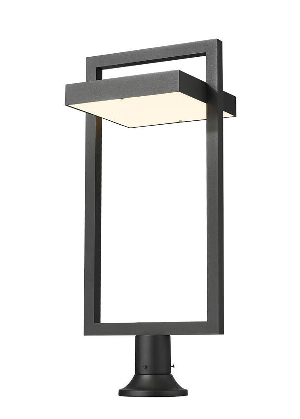 Z-LITE LUTTREL OUTDOOR PIER MOUNTED FIXTURE (566PHXLR) | 566PHXLR-553PM-BK-LE - Post