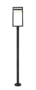 Z-LITE LUTTREL OUTDOOR POST MOUNTED FIXTURE | 566PHXLR-567P-BK-LED - Post