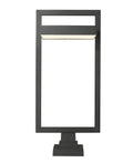 Z-LITE LUTTREL OUTDOOR PIER MOUNTED FIXTURE (566PHXLS) | 566PHXLS-SQPM-BK-LED - Post