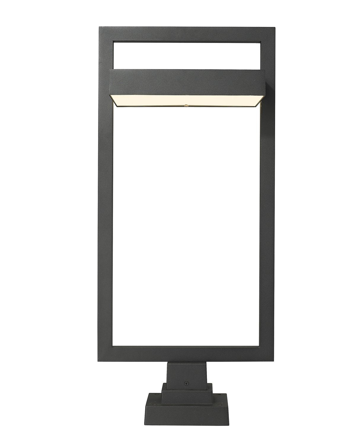 Z-LITE LUTTREL OUTDOOR PIER MOUNTED FIXTURE (566PHXLS) | 566PHXLS-SQPM-BK-LED - Post