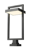 Z-LITE LUTTREL OUTDOOR PIER MOUNTED FIXTURE (566PHXLS) | 566PHXLS-SQPM-BK-LED - Post