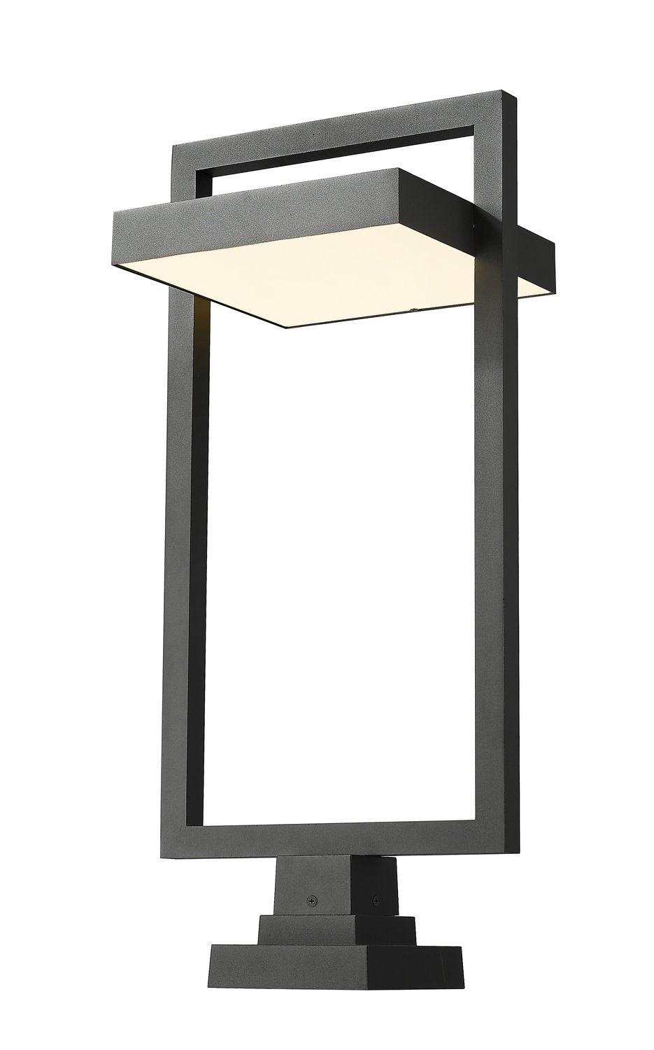 Z-LITE LUTTREL OUTDOOR PIER MOUNTED FIXTURE (566PHXLS) | 566PHXLS-SQPM-BK-LED - Post