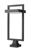 Z-LITE LUTTREL OUTDOOR PIER MOUNTED FIXTURE (566PHXLS) | 566PHXLS-SQPM-BK-LED - Post