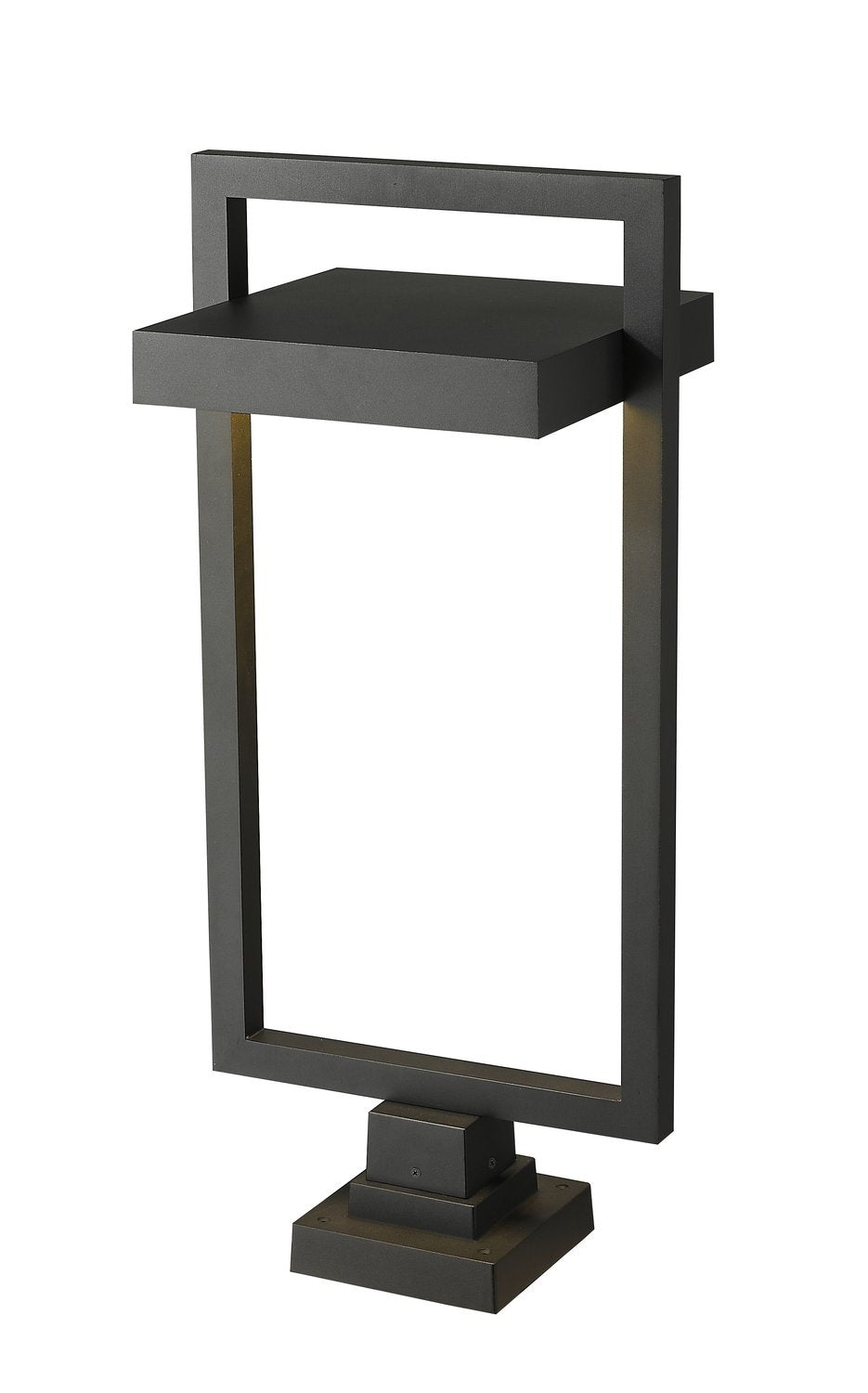 Z-LITE LUTTREL OUTDOOR PIER MOUNTED FIXTURE (566PHXLS) | 566PHXLS-SQPM-BK-LED - Post