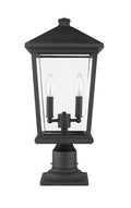 Z-LITE BEACON 2 LIGHT OUTDOOR PIER MOUNTED FIXTURE | 568PHBR-533PM-BK - Post