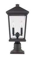Z-LITE BEACON 2 LIGHT OUTDOOR PIER MOUNTED FIXTURE | 568PHBR-533PM-ORB - Post
