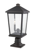 Z-LITE BEACON 2 LIGHT OUTDOOR PIER MOUNTED FIXTURE | 568PHBR-533PM-ORB - Post