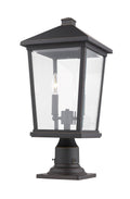 Z-LITE BEACON 2 LIGHT OUTDOOR PIER MOUNTED FIXTURE | 568PHBR-533PM-ORB - Post