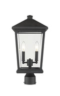 Z-LITE BEACON 2 LIGHT OUTDOOR POST MOUNT FIXTURE | 568PHBR-BK - Post