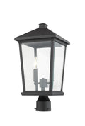 Z-LITE BEACON 2 LIGHT OUTDOOR POST MOUNT FIXTURE | 568PHBR-BK - Post