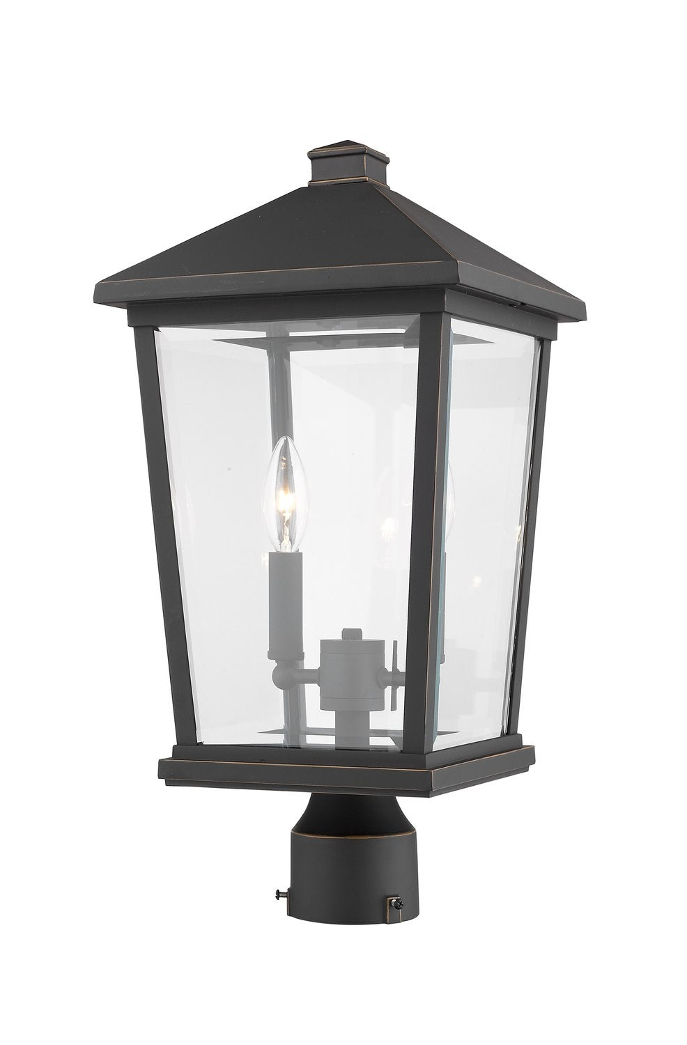 Z-LITE BEACON 2 LIGHT OUTDOOR POST MOUNT FIXTURE | 568PHBR-ORB - Post