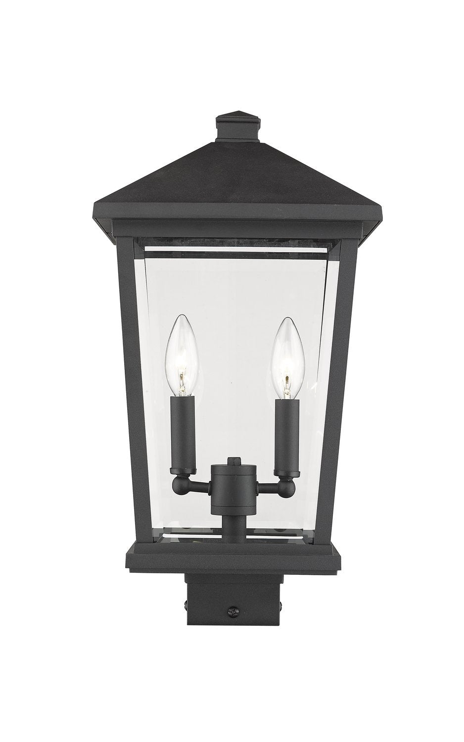 Z-LITE BEACON 2 LIGHT OUTDOOR POST MOUNT FIXTURE | 568PHBS-BK - Post