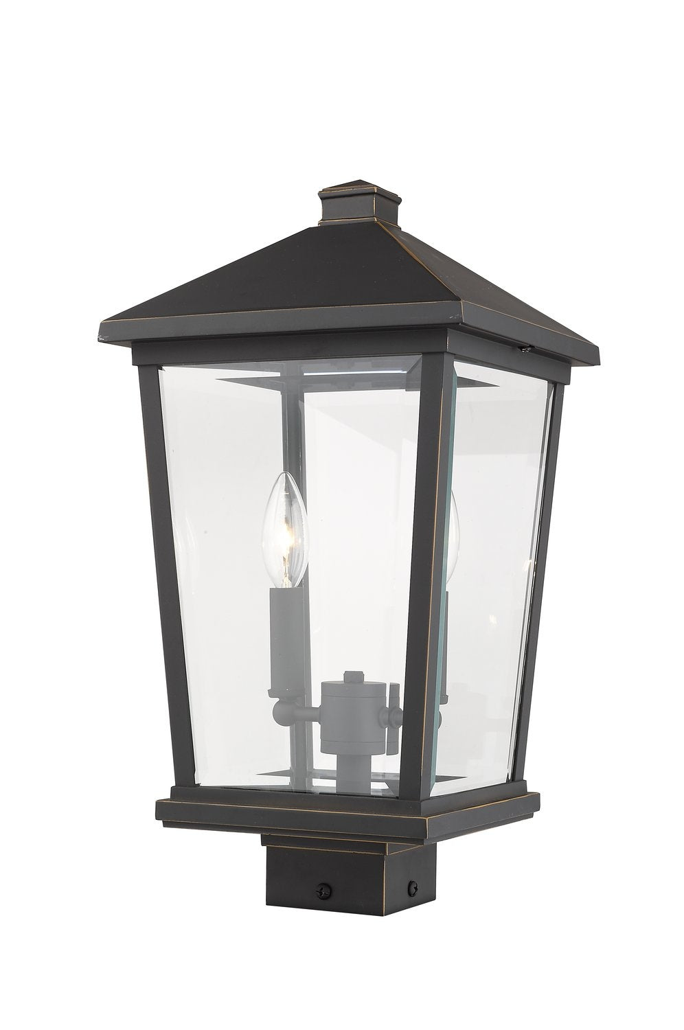 Z-LITE BEACON 2 LIGHT OUTDOOR POST MOUNT FIXTURE | 568PHBS-ORB - Post
