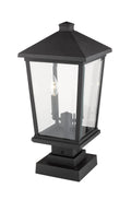 Z-LITE BEACON 2 LIGHT OUTDOOR PIER MOUNTED FIXTURE | 568PHBS-SQPM-BK - Post