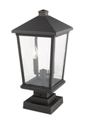 Z-LITE BEACON 2 LIGHT OUTDOOR PIER MOUNTED FIXTURE | 568PHBS-SQPM-ORB - Post