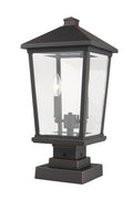 Z-LITE BEACON 2 LIGHT OUTDOOR PIER MOUNTED FIXTURE | 568PHBS-SQPM-ORB - Post