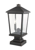 Z-LITE BEACON 2 LIGHT OUTDOOR PIER MOUNTED FIXTURE | 568PHBS-SQPM-ORB - Post
