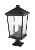 Z-LITE BEACON 3 LIGHT OUTDOOR PIER MOUNTED FIXTURE | 568PHXLR-533PM-BK - Post