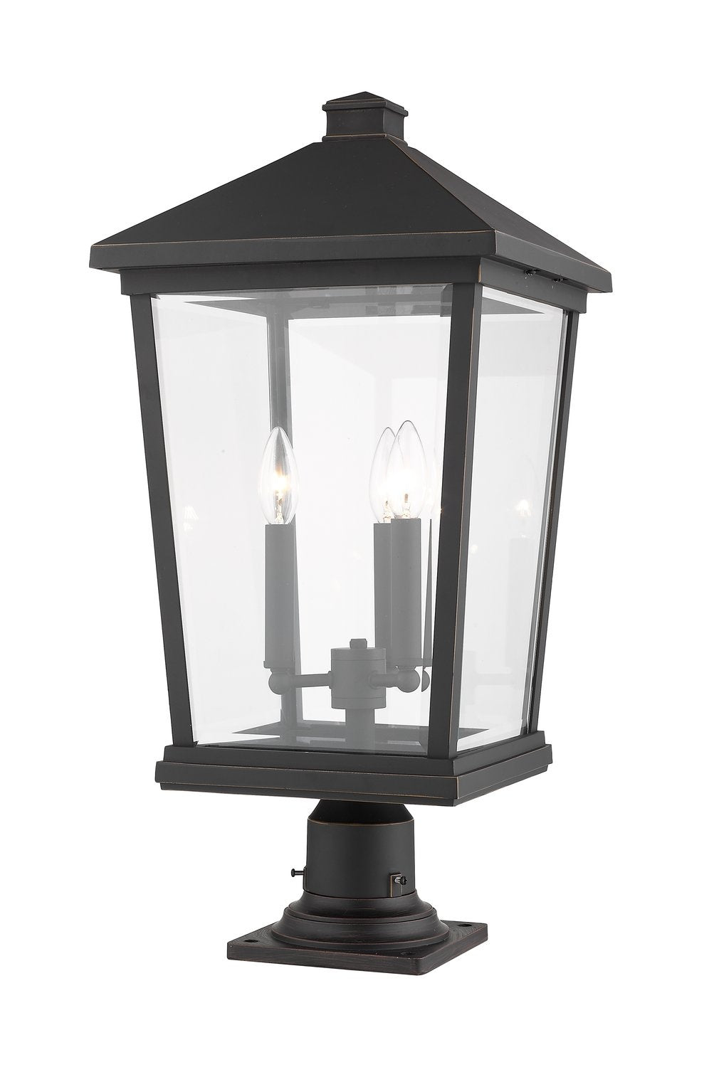 Z-LITE BEACON 3 LIGHT OUTDOOR PIER MOUNTED FIXTURE | 568PHXLR-533PM-ORB - Post