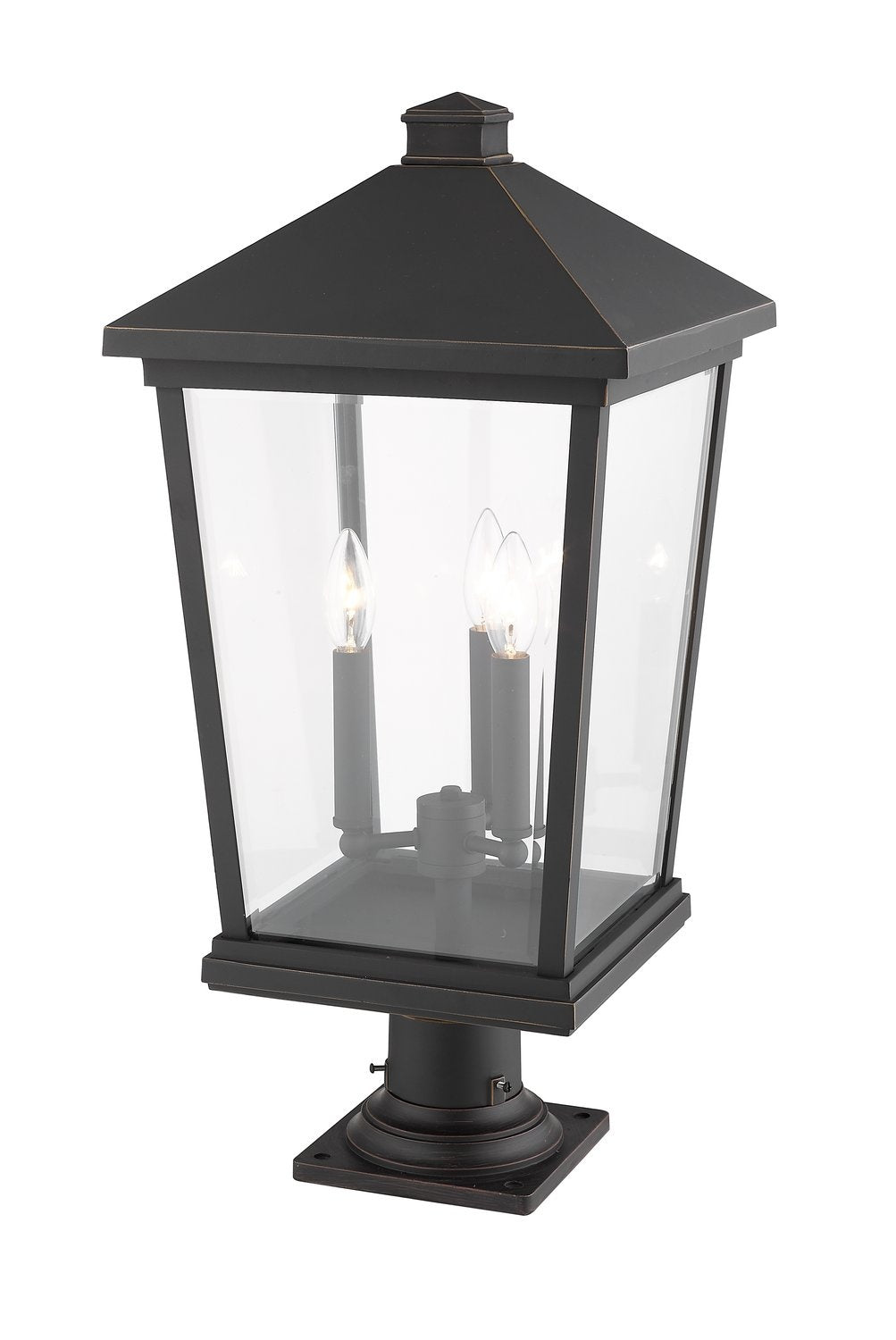 Z-LITE BEACON 3 LIGHT OUTDOOR PIER MOUNTED FIXTURE | 568PHXLR-533PM-ORB - Post