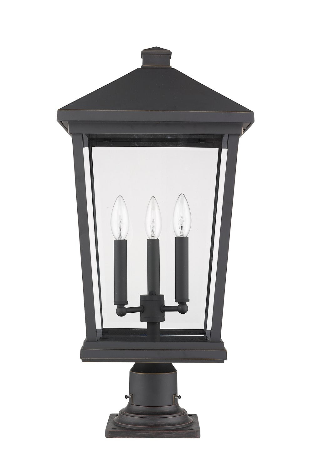 Z-LITE BEACON 3 LIGHT OUTDOOR PIER MOUNTED FIXTURE | 568PHXLR-533PM-ORB - Post