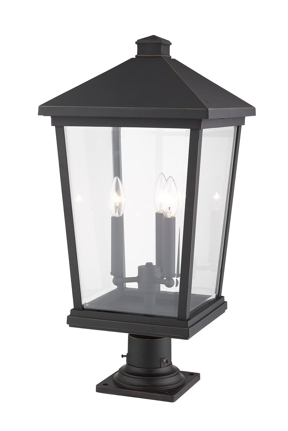 Z-LITE BEACON 3 LIGHT OUTDOOR PIER MOUNTED FIXTURE | 568PHXLR-533PM-ORB - Post