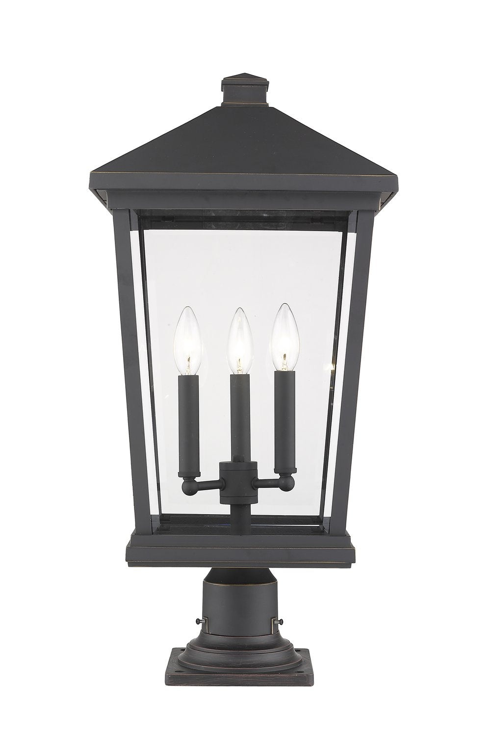 Z-LITE BEACON 3 LIGHT OUTDOOR PIER MOUNTED FIXTURE | 568PHXLR-533PM-ORB - Post
