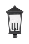 Z-LITE BEACON 3 LIGHT OUTDOOR POST MOUNT FIXTURE | 568PHXLR-BK - Post