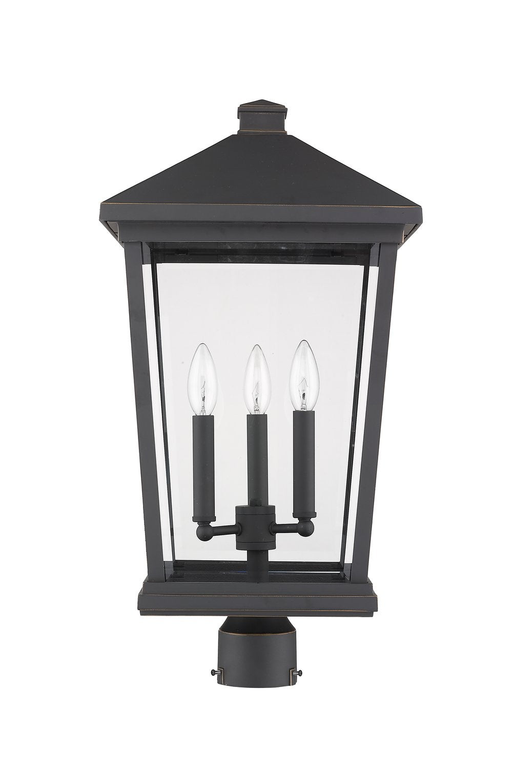 Z-LITE BEACON 3 LIGHT OUTDOOR POST MOUNT FIXTURE | 568PHXLR-ORB - Post