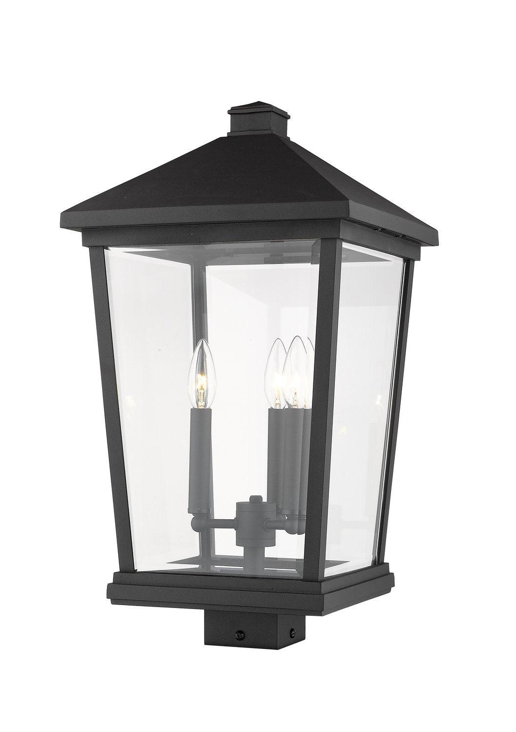 Z-LITE BEACON 3 LIGHT OUTDOOR POST MOUNT FIXTURE | 568PHXLS-BK - Post