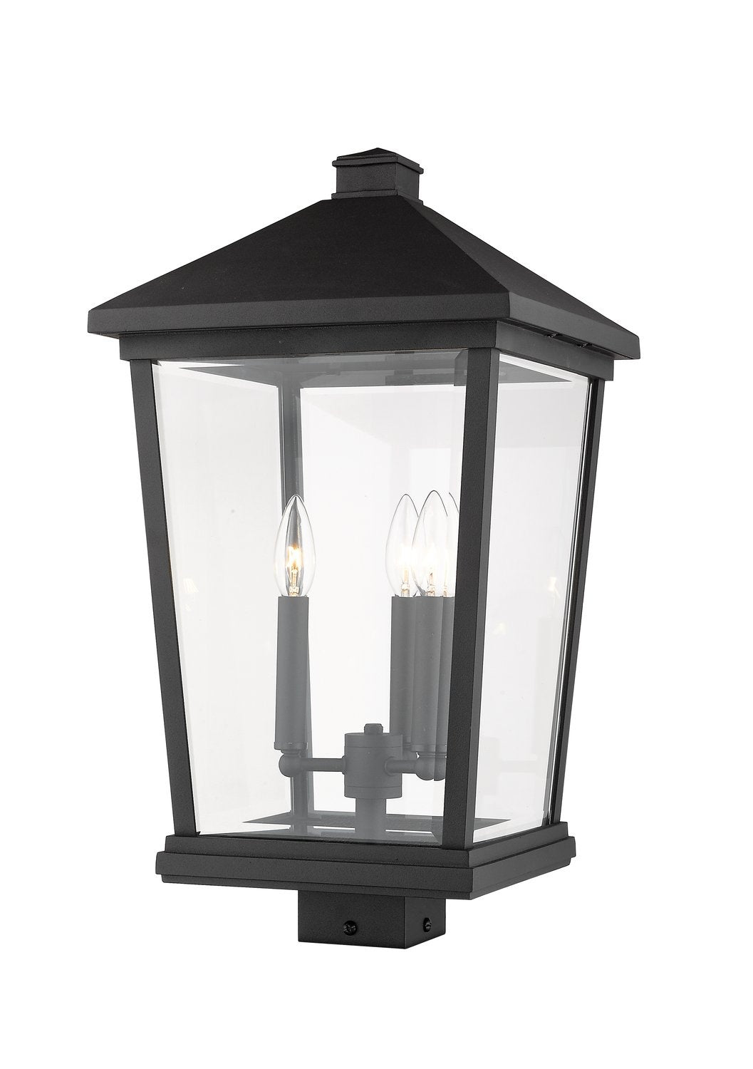 Z-LITE BEACON 3 LIGHT OUTDOOR POST MOUNT FIXTURE | 568PHXLS-BK - Post
