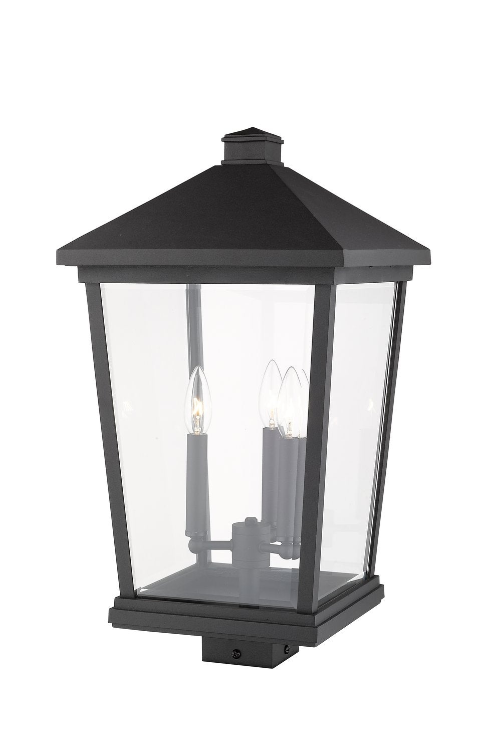 Z-LITE BEACON 3 LIGHT OUTDOOR POST MOUNT FIXTURE | 568PHXLS-BK - Post