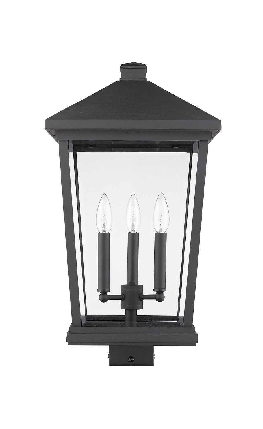 Z-LITE BEACON 3 LIGHT OUTDOOR POST MOUNT FIXTURE | 568PHXLS-BK - Post