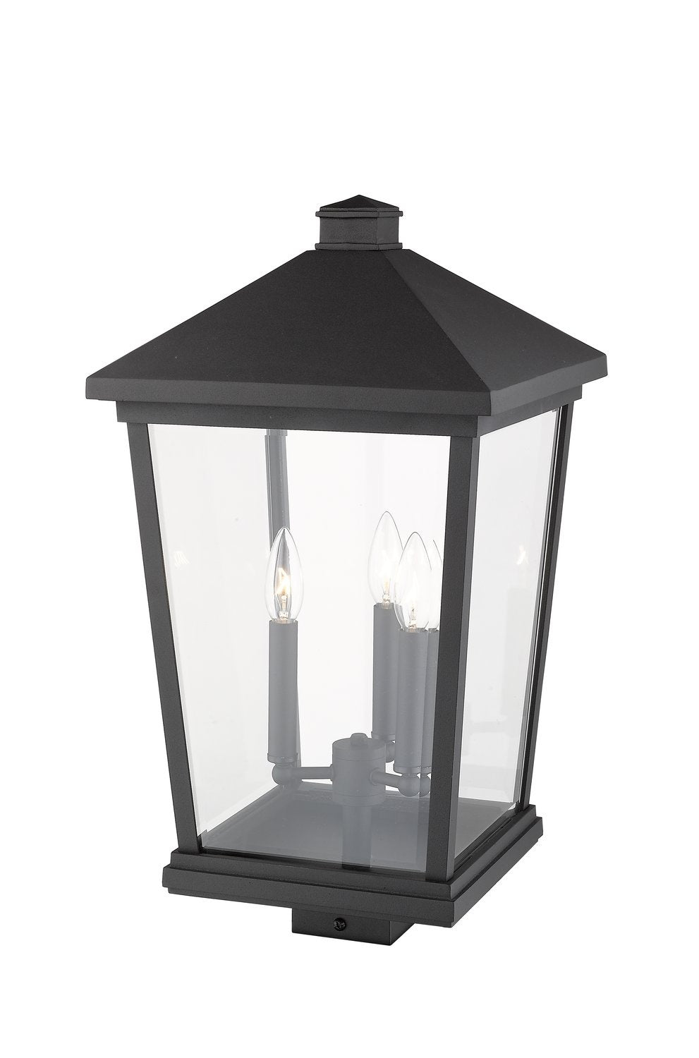 Z-LITE BEACON 3 LIGHT OUTDOOR POST MOUNT FIXTURE | 568PHXLS-BK - Post