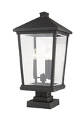 Z-LITE BEACON 3 LIGHT OUTDOOR PIER MOUNTED FIXTURE | 568PHXLS-SQPM-ORB - Post