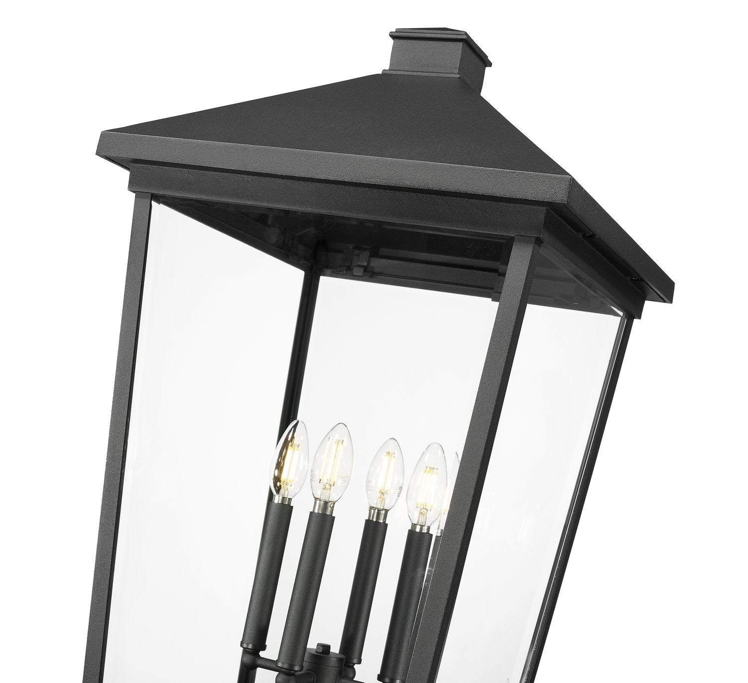 Z-LITE BEACON 4 LIGHT OUTDOOR POST MOUNT FIXTURE | 568PHXXLR-5010P-BK - Post