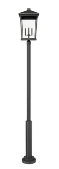 Z-LITE BEACON 4 LIGHT OUTDOOR POST MOUNT FIXTURE | 568PHXXLR-5010P-BK - Post