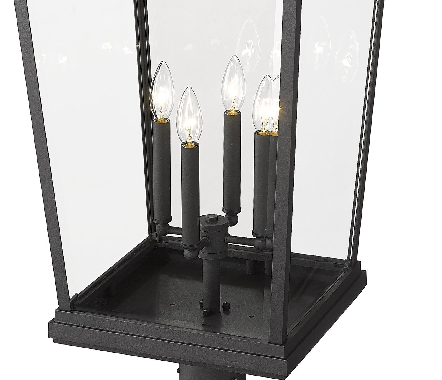 Z-LITE BEACON 4 LIGHT OUTDOOR POST MOUNTED FIXTURE | 568PHXXLR-511P-BK - Post