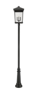 Z-LITE BEACON 4 LIGHT OUTDOOR POST MOUNTED FIXTURE | 568PHXXLR-511P-BK - Post
